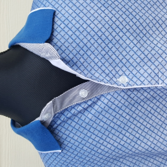 SCALA MILANO ITALY Blue Ombre Men's Polo Shirt (XXL) - Picture 4 of 8